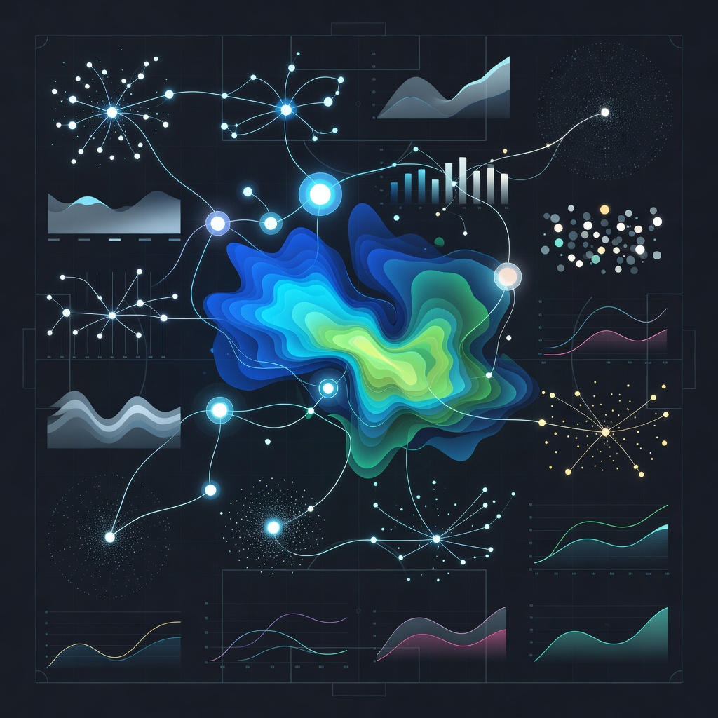 Digital charts and graphs displaying underlying expected goals and passing football statistics